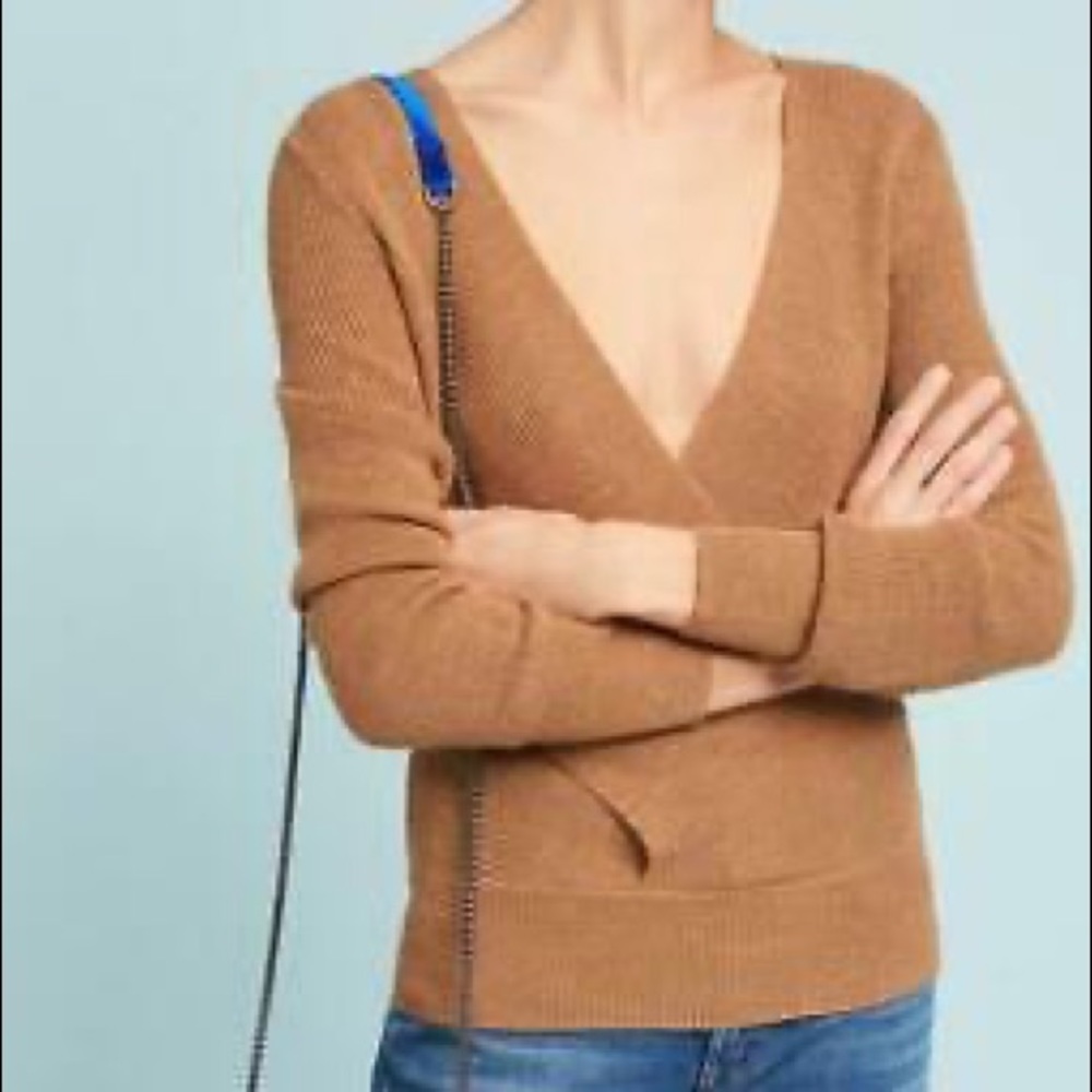 27 miles (Revolve) brown criss cross sweater